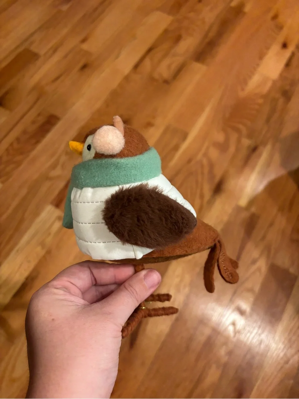 Target 2023 Featherly Friends bird, white vest, green scarf